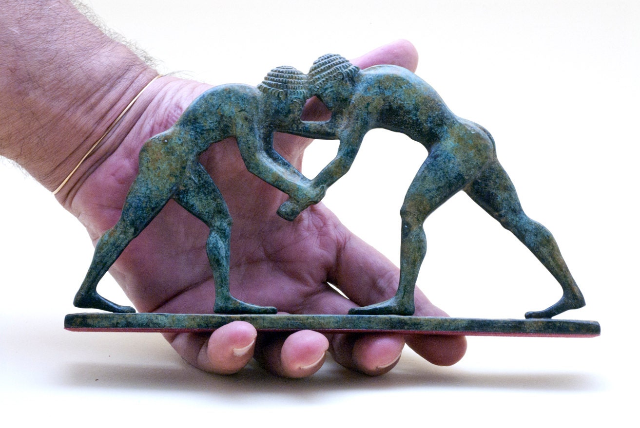 Wrestling Athletes Ancient Greece Olympic Games