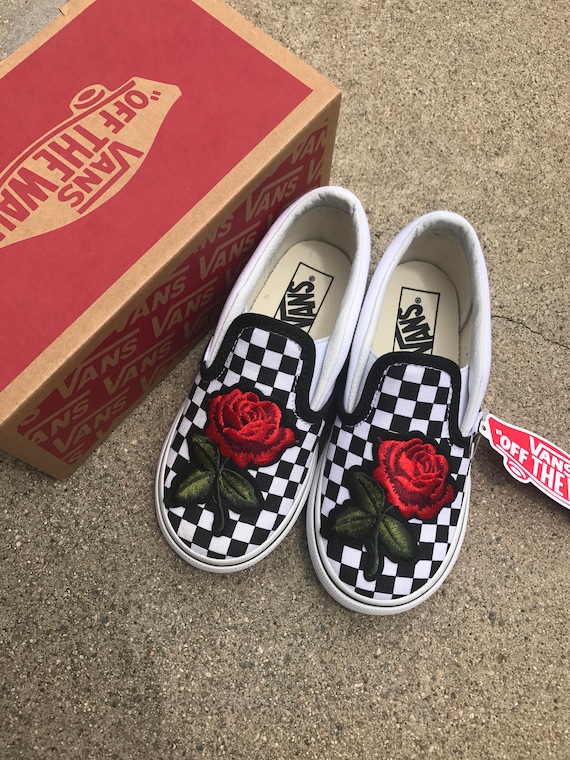 vans shoes with embroidered roses vans shoes with embroidered roses