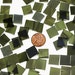 Olive Green Mosaic Tile Hand Cut From Spectrum Stained Glass, Choose From 3 Shapes & 12 Different Sizes, Perfect for Mosaic Art Crafts