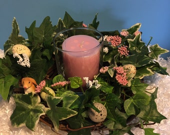 Candle with Garden Ring