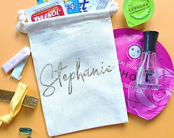 Personalized Bridesmaid gift bag- Bridesmaid name gifts- Bachelorette party favors- Wedding favor- tote bag- Thank you gift- bridal party