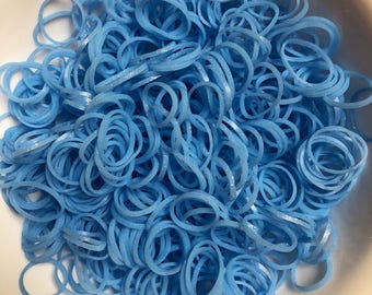 Blue Cobalt Glitter Bands ** Rainbow Loom Bands Refill. 600 bands & c-clips. Guaranteed authentic. Latex-free.