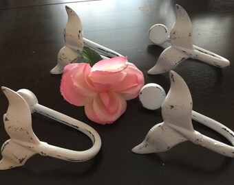 Whale Tail Hook, Nautical Hook, Beach Decor, Whale Hook, Whale Hanger, One Hook