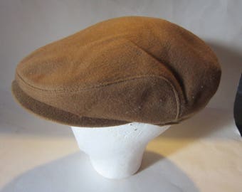 mens cashmere wigens cap newboy hat sz L excellent