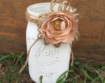 White bridal shower decorations Centerpiece Country wedding decorations Rustic bridal shower decorations Baby shower decorations