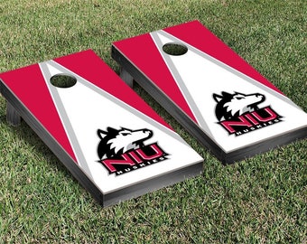 Northern Illinois NIU Huskies Regulation Cornhole Game Set Triangle Designs