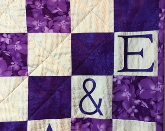 Gift for the Bride - Bridal Shower Gift - Custom Wedding Gift - Wedding Shower Gift - Wedding Guestbook Quilt - Guest Book Alternative