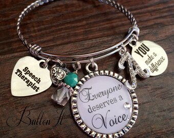Speech therapist gift, OT, Everyone deserves a voice, speech language pathologist, therapist gift, thank you gift, behavior therapist