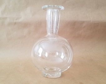Hand-Blown Clear Crystal Vase