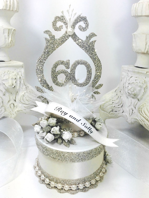 60th Wedding Anniversary Cake Topper Keepsake Box 60th Wedding Anniversary Cake Topper Keepsake Box