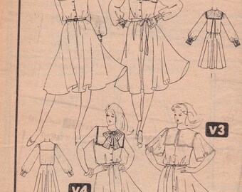 80s Dress Pattern Simplicity 5291 Size 12 Uncut