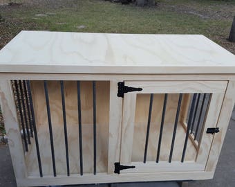 unfinshed Dog crate furniture, DIY dog crate, dog crate funiture