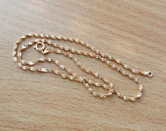 Gold Chain Necklace Gold Jewelry for Men Birthday Gift for Her Gift for Him Men Jewelry Gold Plated Rope Chain 16 inch Gold Necklace Gifts
