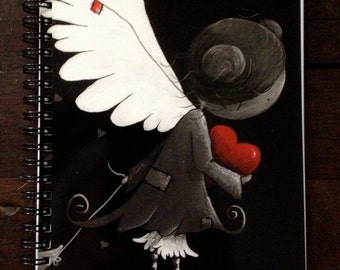 Moonseed angel spiral bound notebook