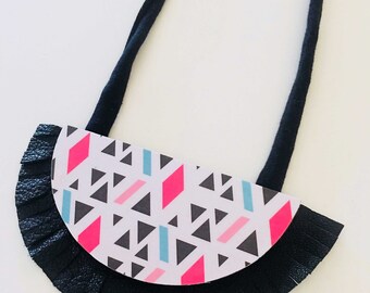 Funky Half-moon Statement Necklace