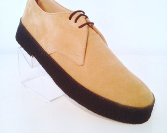 The Gothic Shoe Company by TheGothicShoeCo on Etsy Chukka Shoe in Camel Suede