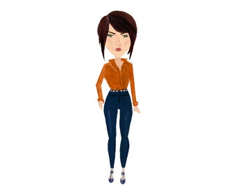 Quirky Art - Giclee Print -Resting Bitch Face