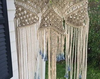Hand Dip Dyed Macrame Wall Hanging