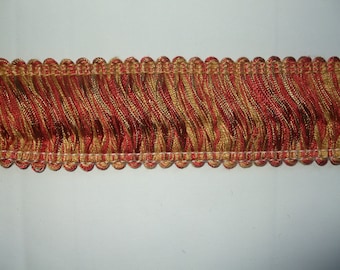 Rust & Gold Brush Looped Fringe