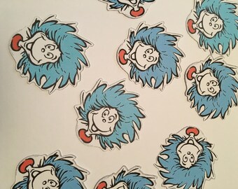 6 Dr Seuss Cat in the Hat Cutouts