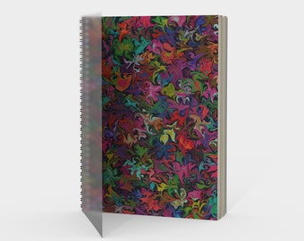 Colorful Notebook, Funky Drawing Notebook, Original Sketchbook, Multicolored sketchbook, Abstract Sketchbook