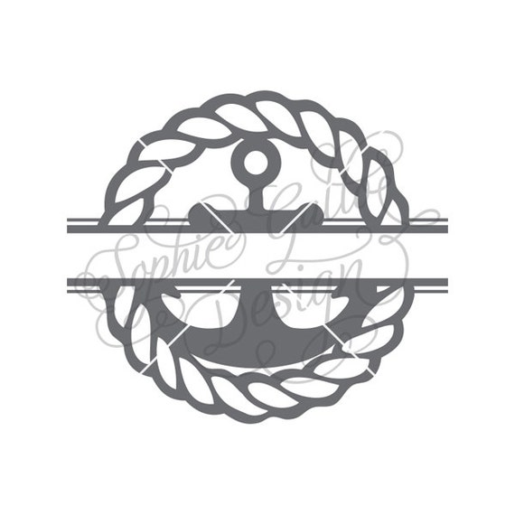 Download Split Rope Nautical Anchor SVG DXF digital download files ...