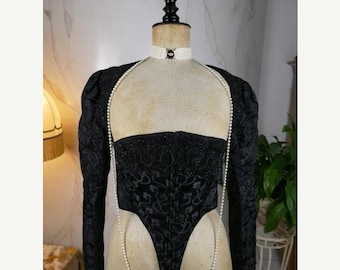 ON SALE 1890 Antique Bodice, Victorian Bodice, antique dress, gown, Victorian Gown