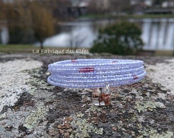 Wedding / gift LILAC plum Cuff Bracelet