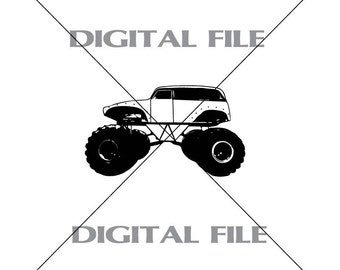 Monster Truck Vector Images Vinyl Decal T-shirt Digital Cutting Files ,Svg File, Ai, Eps, PNG, A2