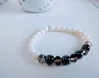 Magnetic Bracelet-White,silver,crystal,gray,womens magnetic bracelet,pain relief bracelet,natural pain releif