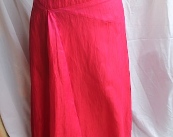 Tonic pink red linen mix skirt REF 620