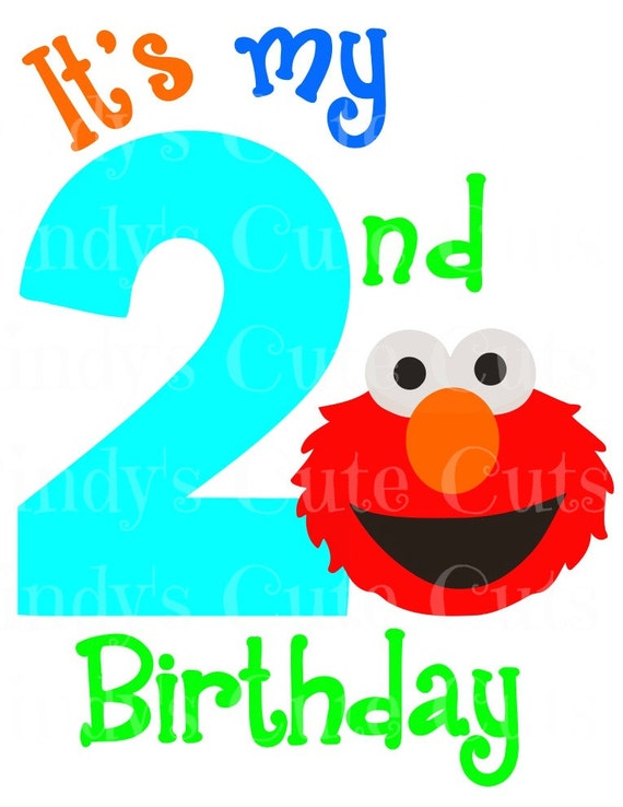 2nd Birthday Elmo SVG