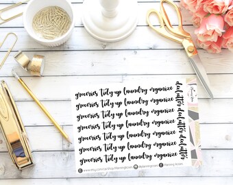 Adulting Word Stickers || 31 Planner Stickers
