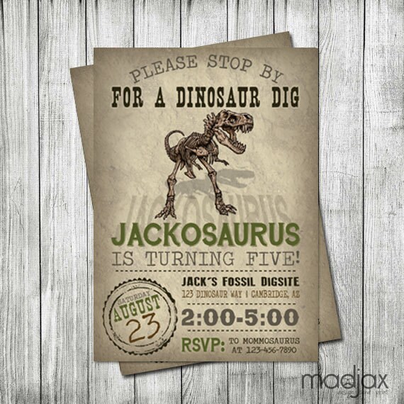 Dino Einladung Fr Kinderparty Basteln Vorlage