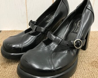Vintage 80s 90s Chunky Shoes Heels SKECHERS Platform Mary Jane Women's Size 8