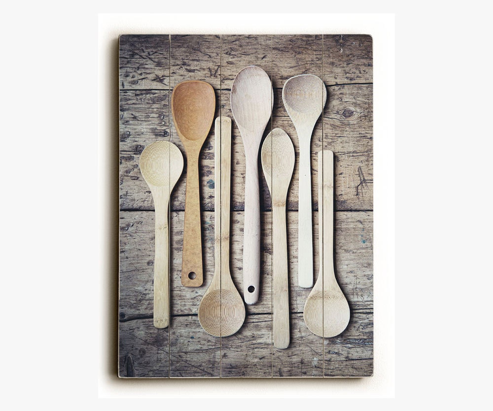 Ready to Hang Rustic Kitchen Art Wooden Spoons Kitchen Sign