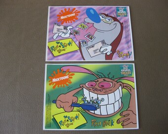 Ren & Stimpy Mini Posters from Rice Krispies Treats Cereal 1993