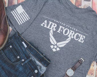 U.S Air Force Tee! Veterans and Active Duty! Dads and Moms Shirt! Support our Troops! Name Personalize Welcomed! Customization!