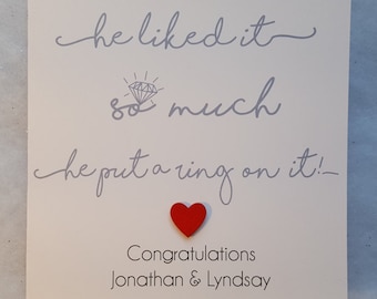 Personalised Engagement/ Wedding Day Congratulations Card