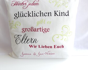 Printed cushion... Behind every happy child
