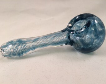 Crystal Bliss Blue glass smoking pipe