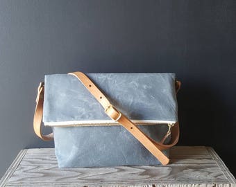 Small Waxed Canvas Foldover