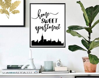 Home Sweet Apartment Wall Art Housewarming Gift Decor 115 Home Sweet Apartment Wall Art Housewarming Gift Decor 115