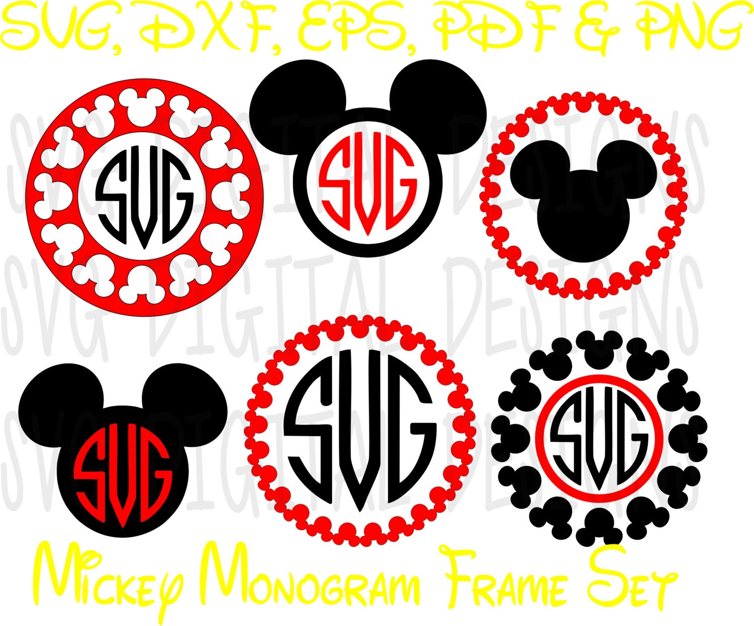 Download Disney Svg Mickey Mouse Monogram Svg Clipart Disney Cut