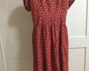 1940/50’s Wine Spot Dress