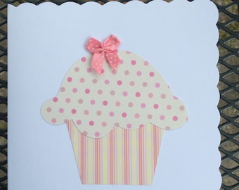 Handmade Cupcake greetings card