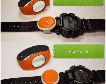 Magic Band 2 / Puck Holder Watch Slider / Fast Pass / Puck Keeper / Watch Band / Smart Watch / Apple Watch / Fitbit / Garmin / Disney Gift