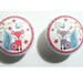 2 two Baby Fiona Fox kids girls Dresser Drawer Knobs mtm bedding one of each for a set of two made as ordered