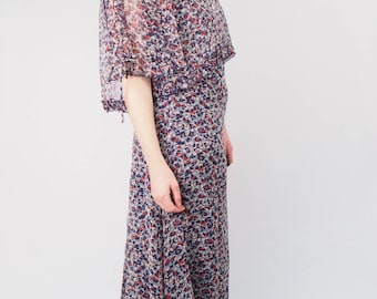 1960s VINTAGE DRESS - Vintage Dress - Floral Dress - Floral Maxi - Maxi Dress - Boho - Hippy - Designer Dress - Floral Maxi Dress - 1960s