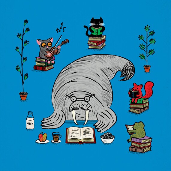 Quiet Time - art poster print by Oliver Lake - iOTA iLLUSTRATiON